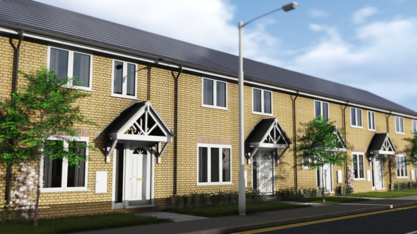 swindon 3d model rendering image imagery new houses development homes exterior visualisation cgi terraced