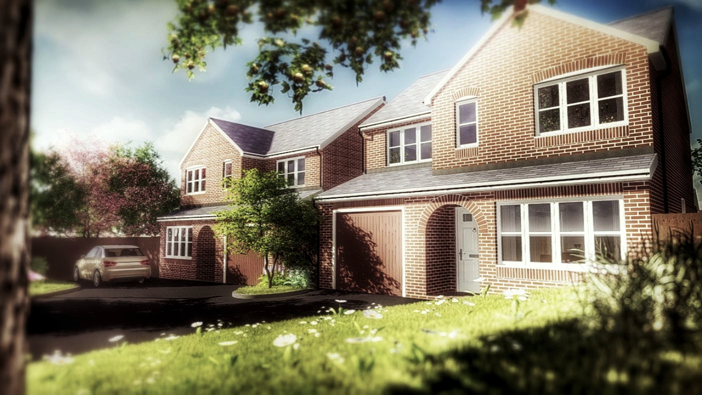 swindon 3d model rendering image imagery new houses development visualisation cgi detached exterior landscape visual