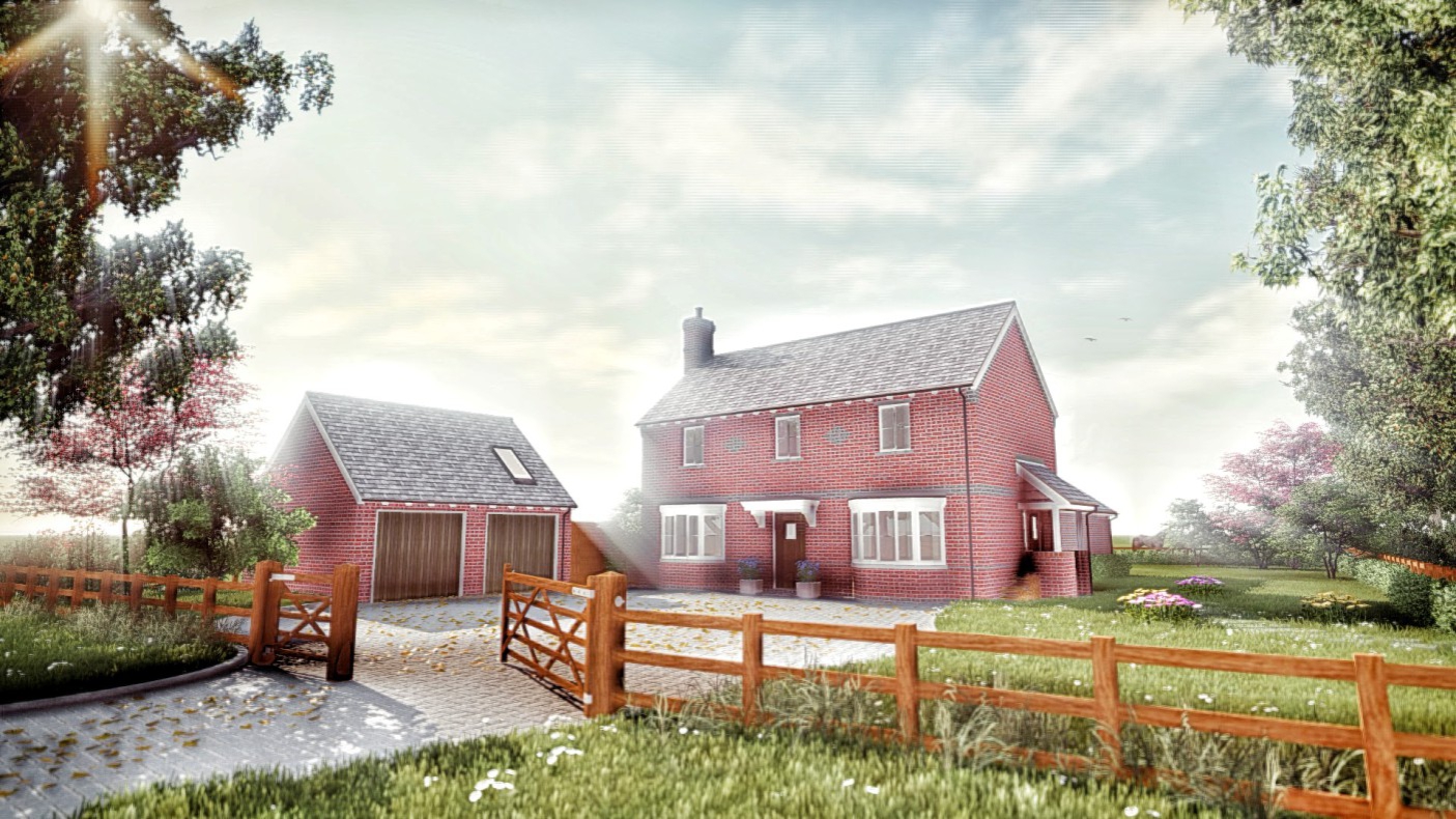 swindon 3d model rendering image imagery new large house visualisation cgi detached exterior landscape