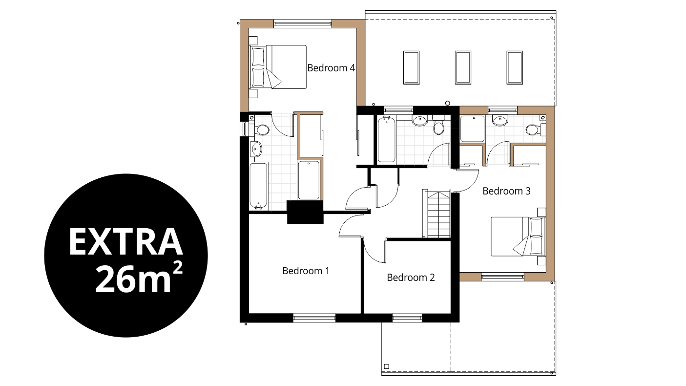 swindon bedroom extension floorplan drawing en-suite ensuite dressing family bathroom guest