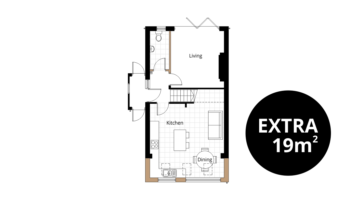 swindon single storey extension drawing detached house open plan kitchen dining garage conversion planning permission