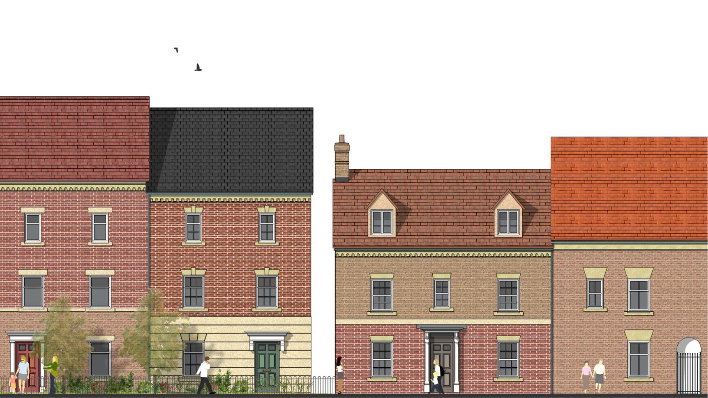 colour elevation drawing planning application marketing swindon new houses development wiltshire oxfordshire cotswolds