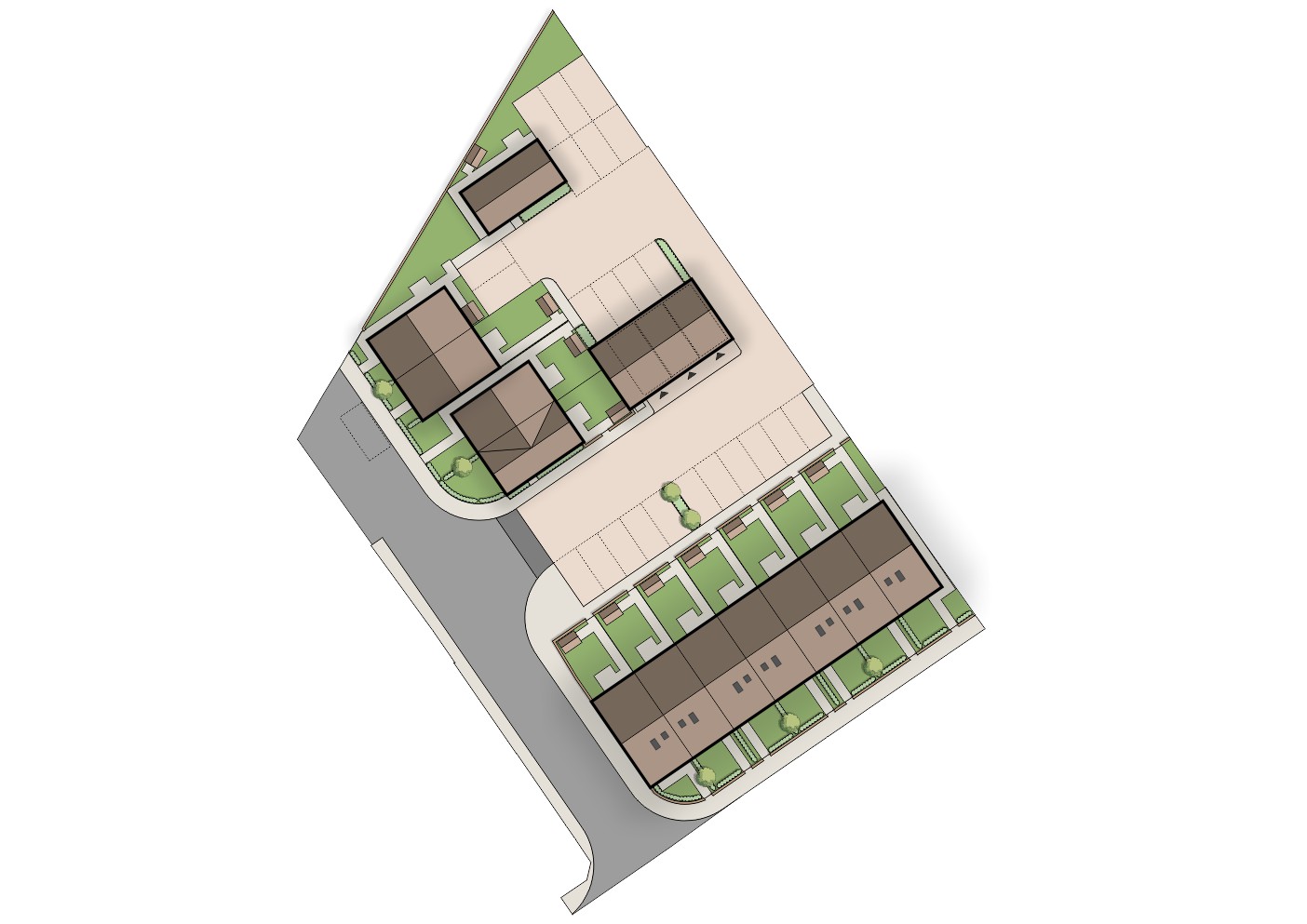 colour elevation drawing housing development new homes planning application swindon cotswolds wiltshire