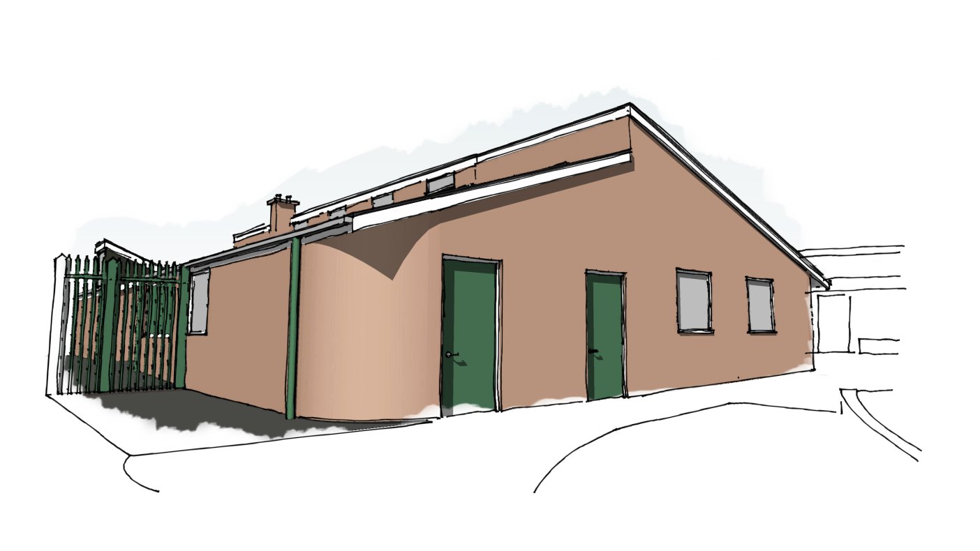 single storey side rear extension planning permission proposed 3d sketch illustration