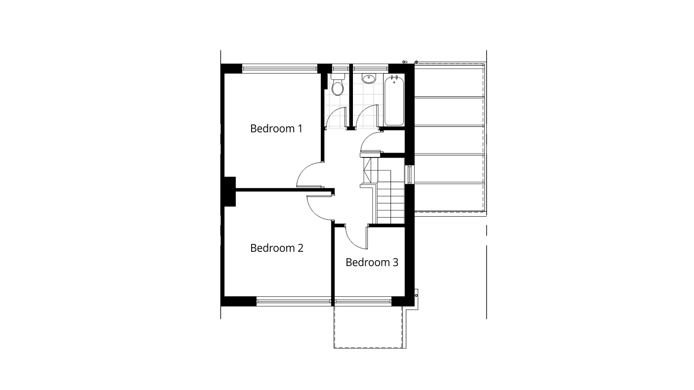 downstairs bathroom side extension existing first floor plan