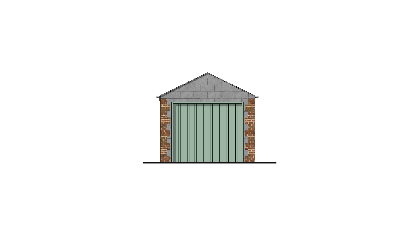 new garage planning permission application drawing front elevation drawing