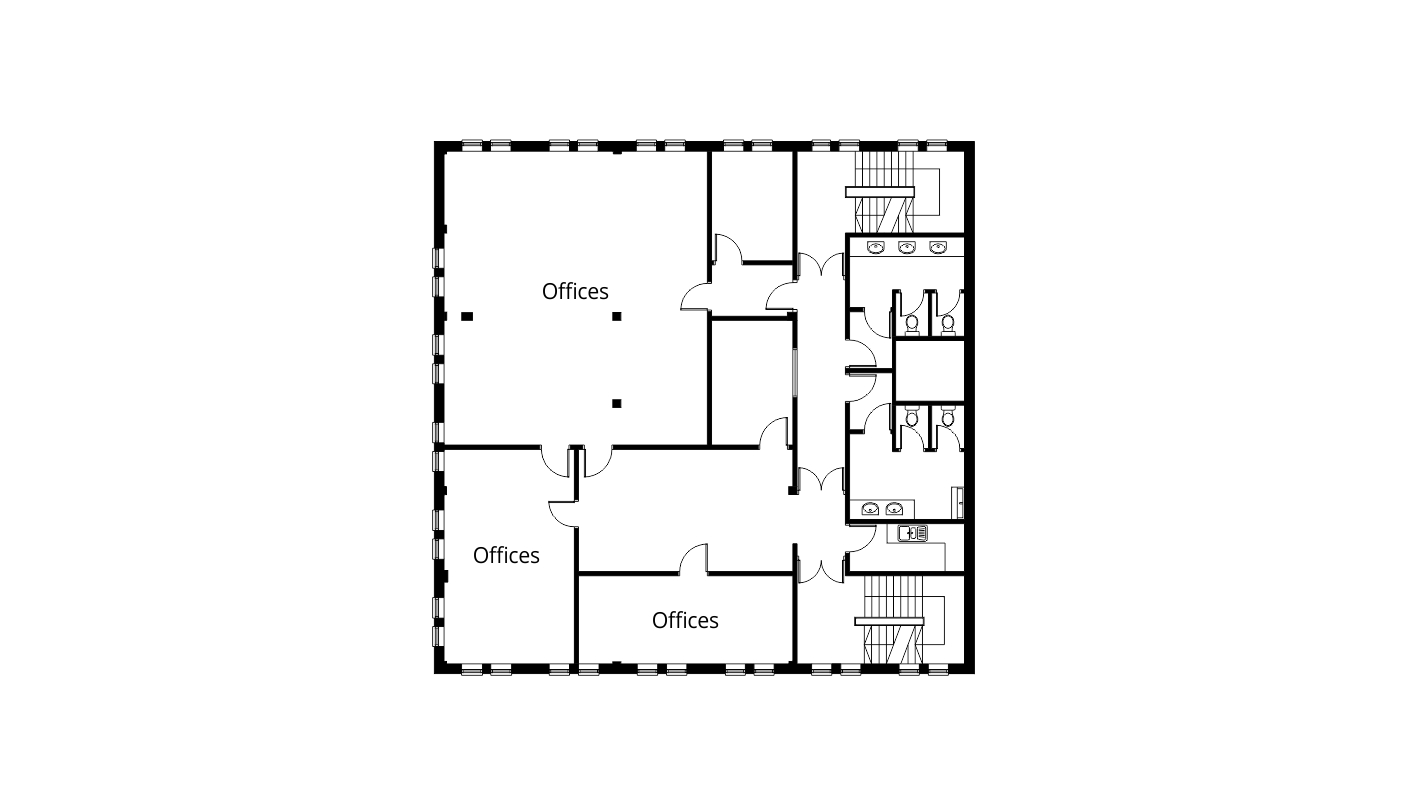 offices to be converted to flats existing first floor plan drawing