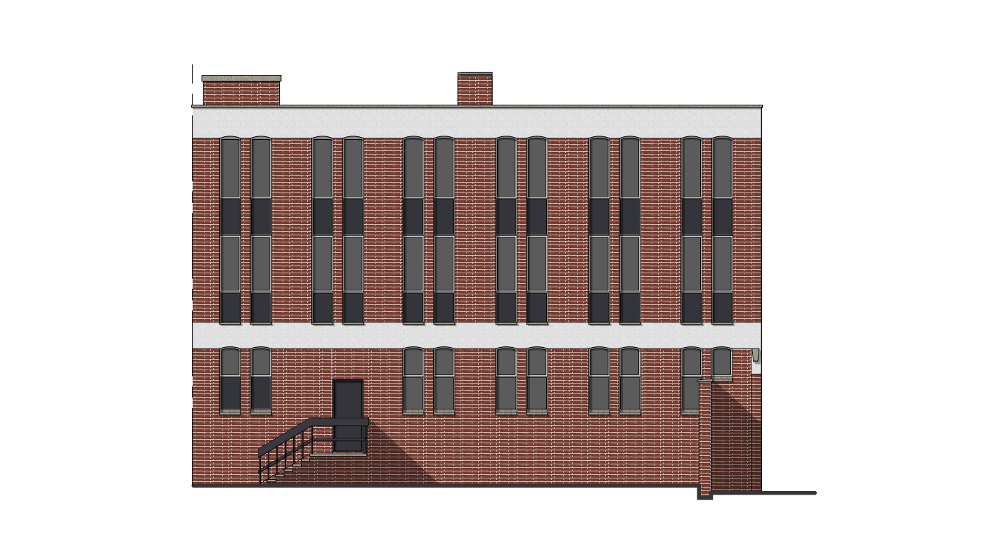 offices to be converted to flats existing rear elevation drawing