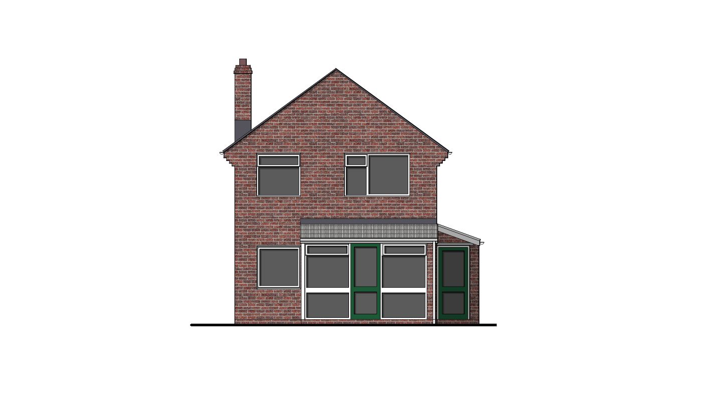 garage conversion extension bi fold doors existing rear elevation plan drawing