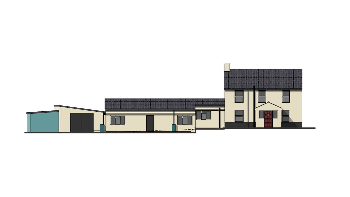 planning drawings for wiltshire council existing elevation extension