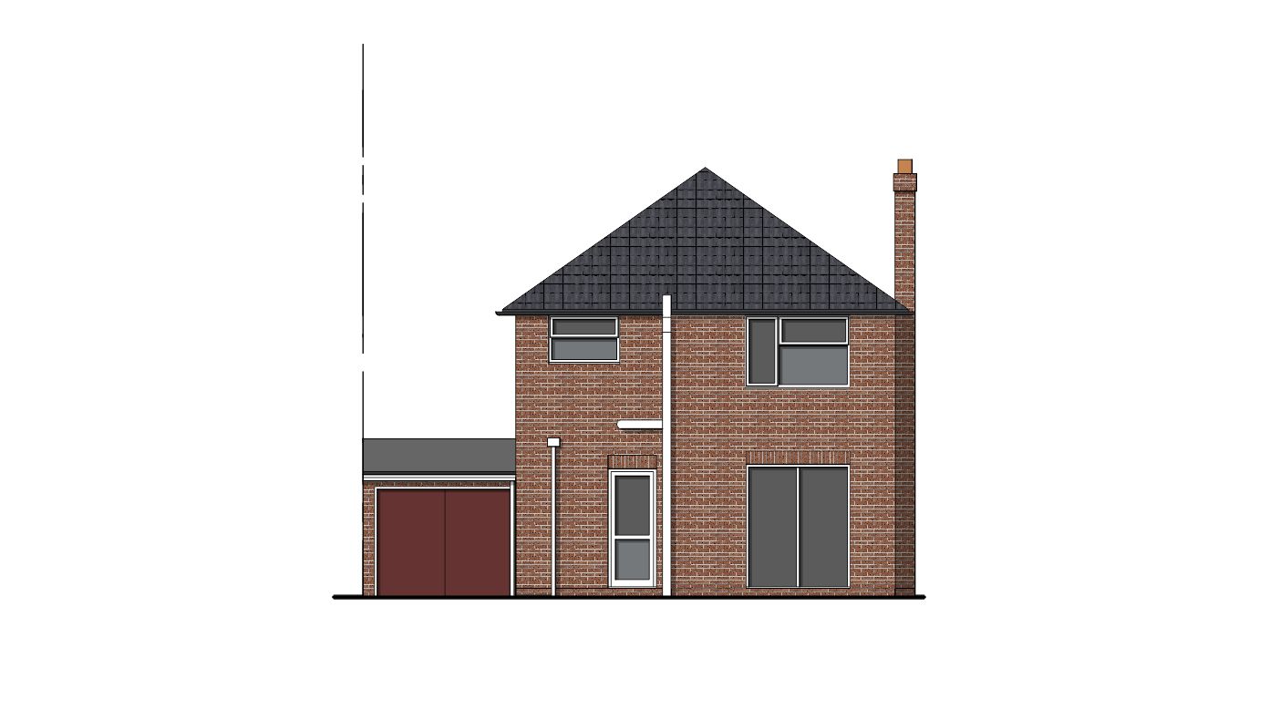 architectural design and planning services existing rear elevation drawing