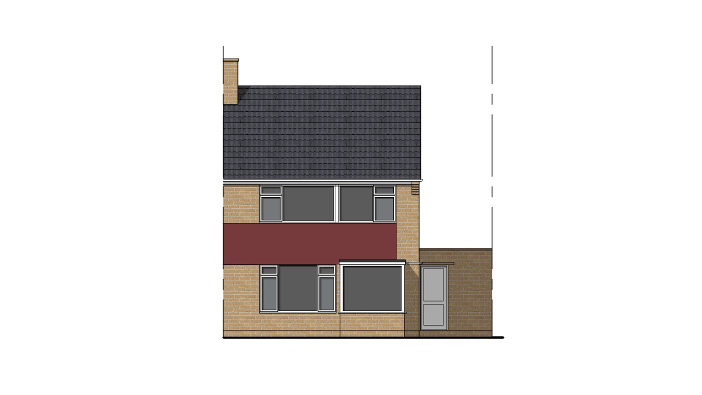 downstairs bathroom side extension drawing existing front elevation