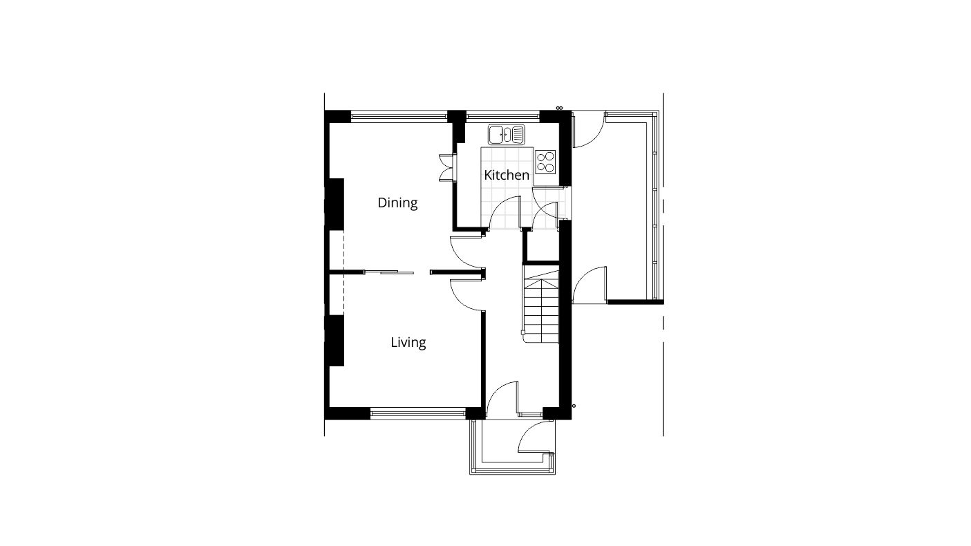 downstairs bathroom side extension drawing existing ground floor plan