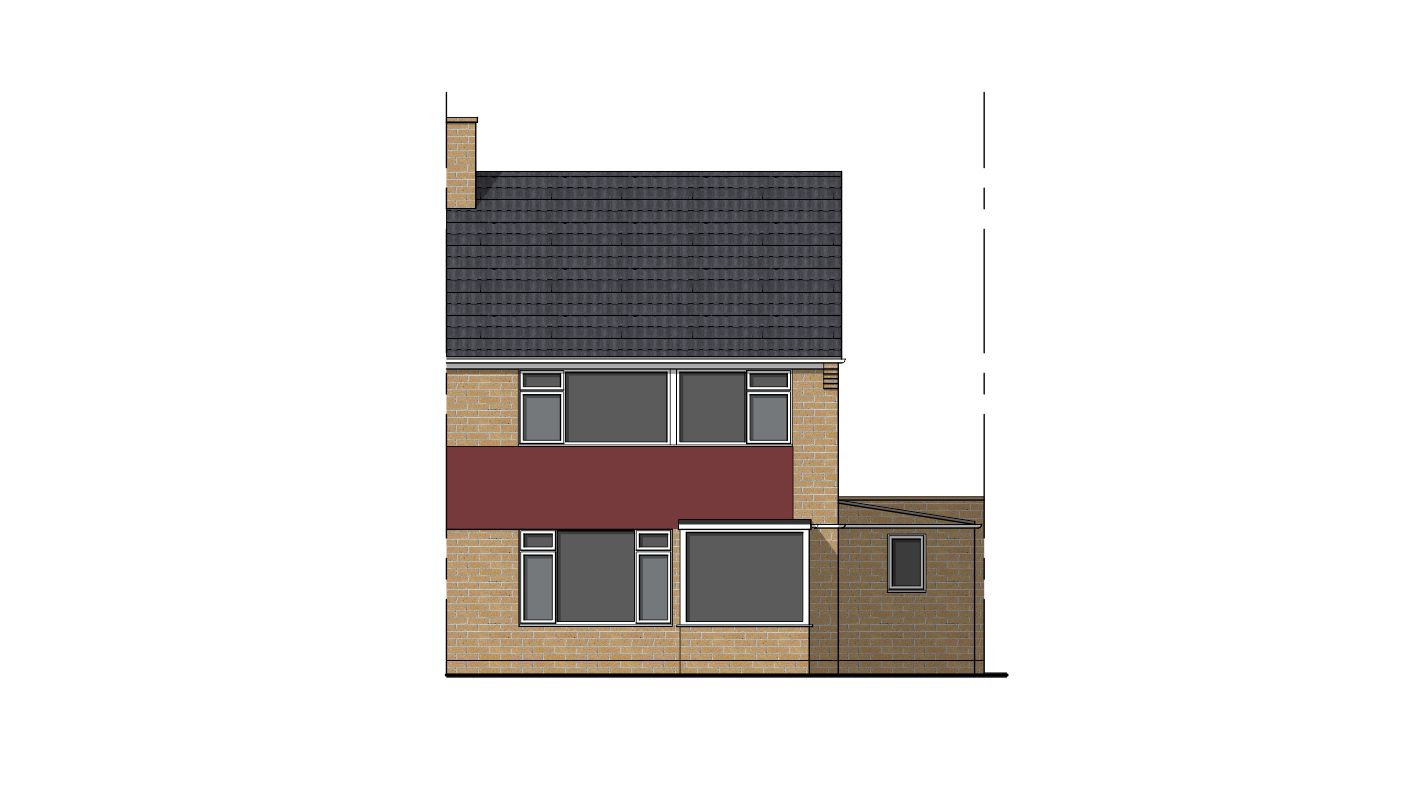 downstairs bathroom side extension drawing proposed front elevation
