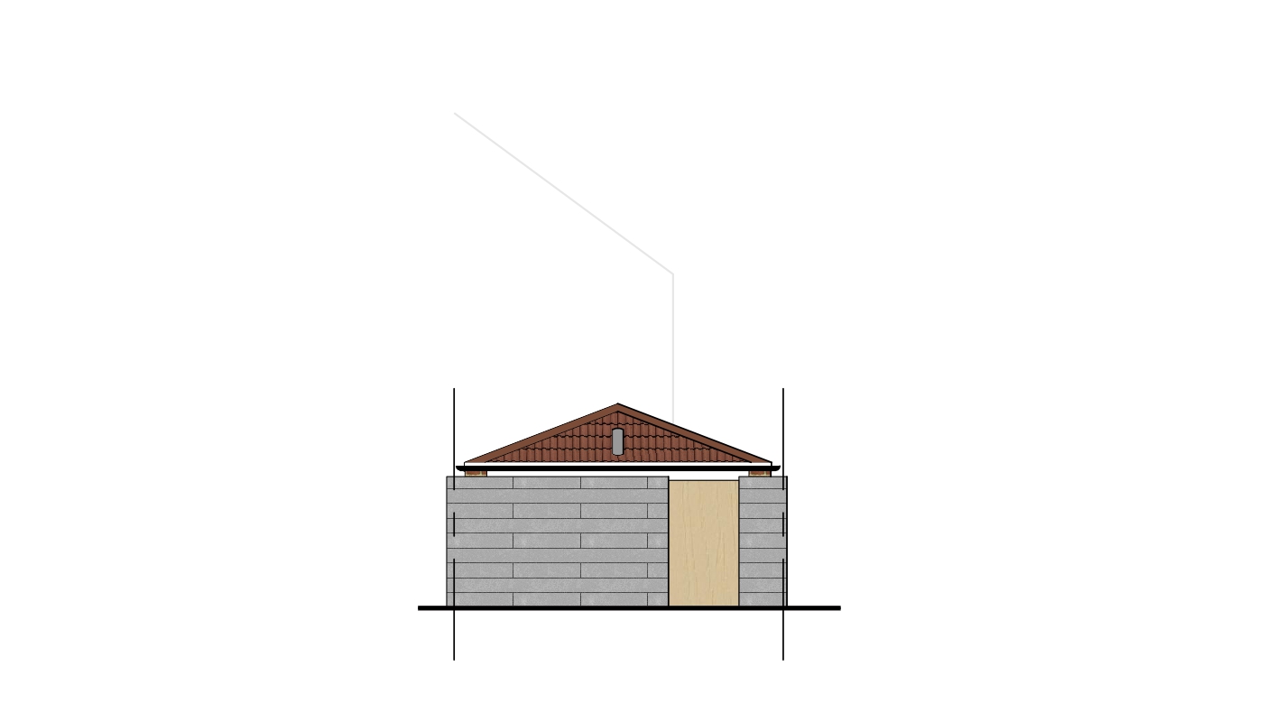 garden structure planning application drawings proposed rear elevation